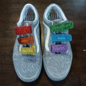 Van's Flour Shop glitter shoes size women 7 men 5.5